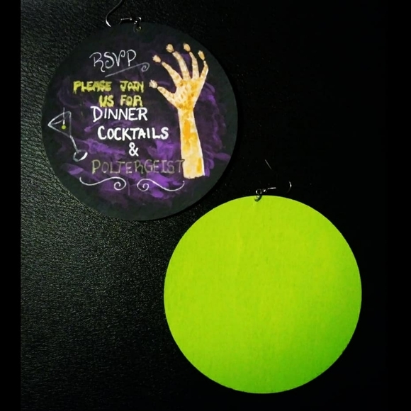 "Beetlejuice, Cocktails & Poltergeist" Earrings - Picture 6 of 9